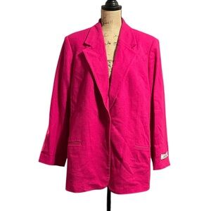 Sag Harbor Fuschia Single Button 100% Wool Blazer - brand new. No pockets
